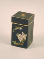 A Carltonware porcelain box and cover