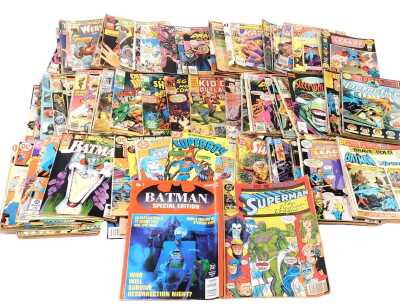 Marvel and DC comics, including Captain America, Werewolf, Sleep Walker, Dracula, Kid Colt, Champions, Batman and the Power of Shazam. (a quantity)