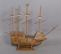 A matchstick model of a galleon