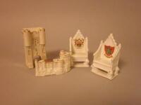 Four items of crested china