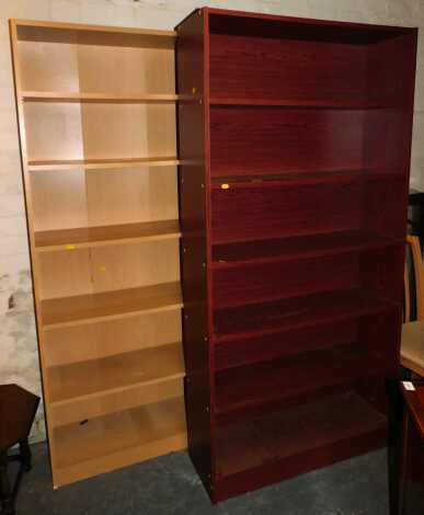 A pair of bookcases, 80cm wide x 180cm high.