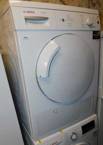 A Bosch Classic 7 condenser tumble dryer, 60cm wide x 83cm high x 60cm deep.