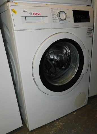 A Bosch Varioperfect washing machine, 60cm wide x 85cm high x 60cm deep.