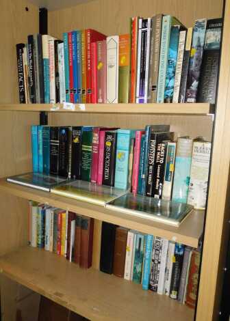 Various books, to include The Cambridge Guide to English Literature, works by Franz Kafka, DH Laurance, Chamber's Biographical Dictionary, etc. (3 shelves)