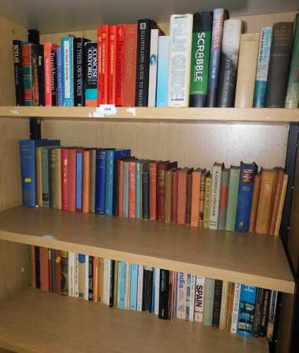 Various books, relating to religion, Dictionary of Quotations, travel guides, etc. (3 shelves)