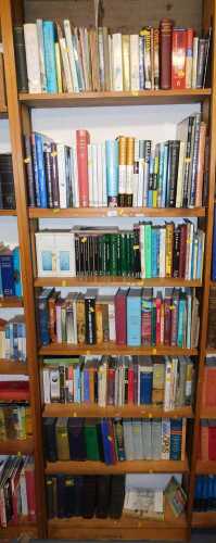 Various books, fiction, non fiction, to include classical Roman works by Suetonius, Plutarch, Millers Antiques Guides, etc. (1 bookcase)