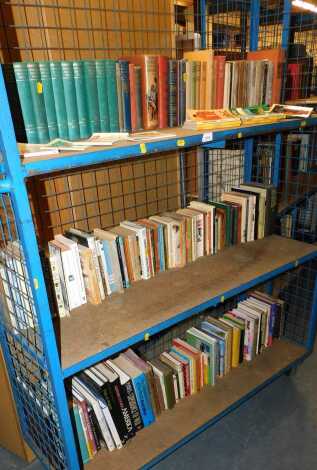 Various books, to include editions of Everyman's Encyclopaedia, books relating to history, mid century cloth bound fiction, etc. (1 cage)