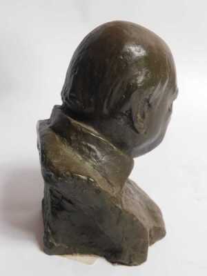 After Oscar Nemon (1906-1985). A bronzed casting of Winston Churchill, 14cm high. Provenance: Given to Lord Cormack by the sculptor himself. Upon initial inspection some scuffing to back of bust, no apparent cracks, chips or repairs. - 4