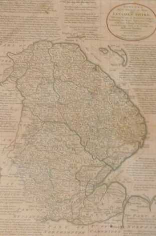 After John Bowles's. New Medium Map of Lincolnshire, published 3rd January 1785, hand coloured engraving, 32.5cm x 22cm.