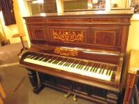 A late Victorian/Edwardian upright piano