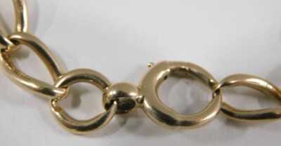 A twisted oval link bracelet, on a bolt ring clasp, stamped 15ct, 15.1g. - 3