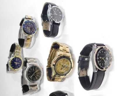 Twelve gentlemans replica dress wristwatches, including Xinew, Fngeen, Extree, Curdden, and Langlishi, cased. - 3