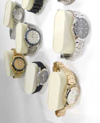 Ten replica Seiko gentlemans dress wristwatches, cased. - 2