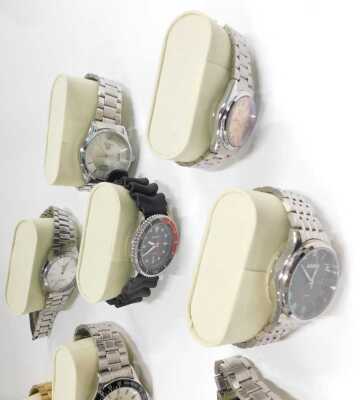 Ten replica Seiko gentlemans dress wristwatches, cased. - 3