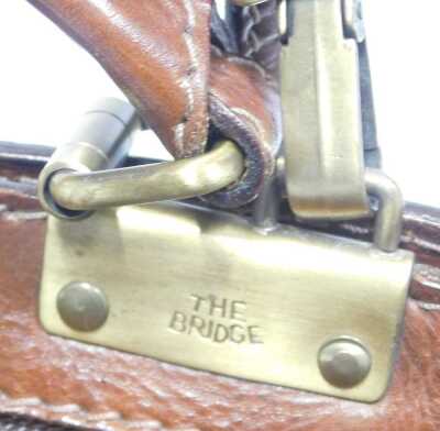 A leather briefcase, with various compartments, stamped The Bridge, 46cm wide. - 2