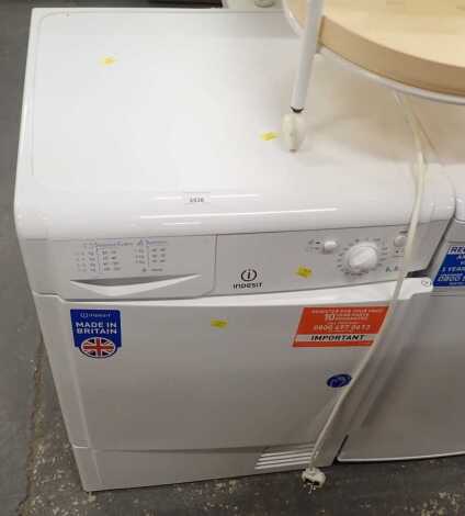 An Indesit 8kg B class tumble dryer, IDC8T3.