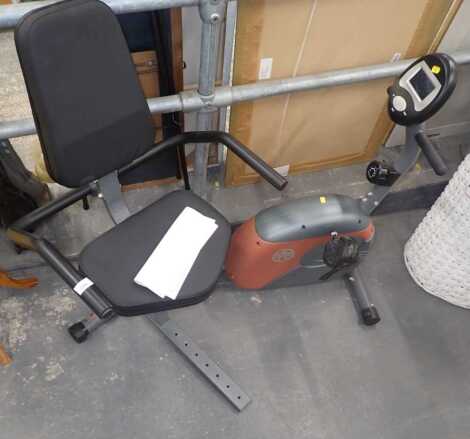 An Impex Marcy magnetic resistance recumbent exercise bike, ME709.