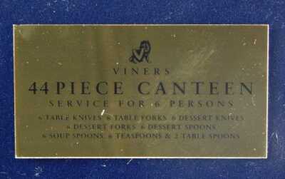 A Viners silver plated forty four piece canteen of cutlery, for six place settings, in a fitted case. - 3