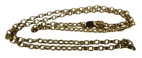 A belcher link neck chain, yellow metal, stamped 9ct, approx 54cm long, 11.1g.