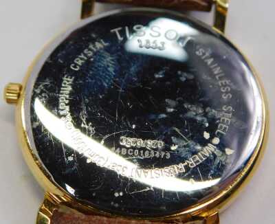 A Tissot 1853 gentleman's wristwatch, silvered dial with baton markers, date aperture at 3 o'clock, Model T870/970, 14BC0163473, on a leather strap. Upon initial inspection the wristwatch is not running. - 2