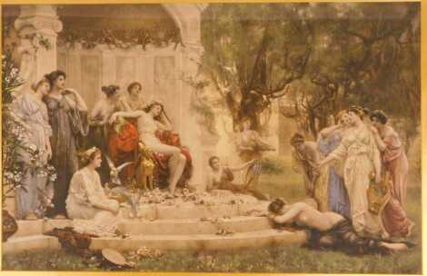 After Henrietta Rae. Psyche Before The Throne of Venus, chromolithograph, 48cm x 74cm.