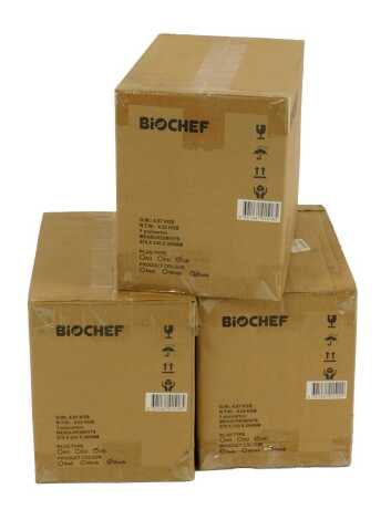 Three BioChef Galaxy blenders, each boxed.