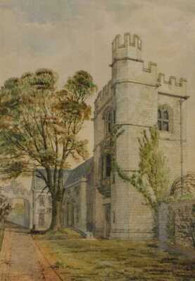 19thC British School. The Old Bishop's Palace Lincoln c.1860, watercolour, 38cm x 26cm.