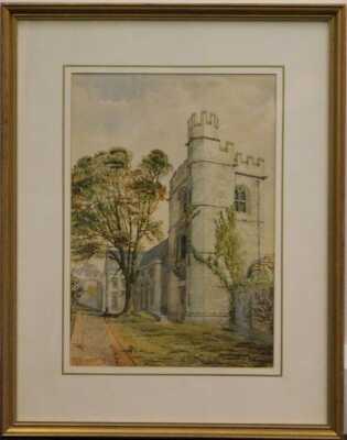 19thC British School. The Old Bishop's Palace Lincoln c.1860, watercolour, 38cm x 26cm. - 2