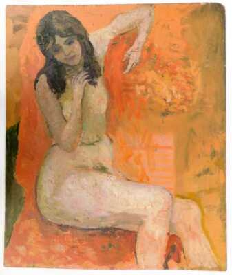 William S. Taylor (1920-2010). Nude, oil on board, 61cm x 51cm. - 2