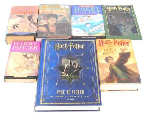 Rowling (J.K.). Harry Potter and The Prisoner of Azkaban, Harry Potter and The Goblet of Fire, first hardback editions, Harry Potter and The Chamber of Secrets, Harry Potter and The Deathly Hallows, Harry Potter and The Half-Blood Prince, and Harry Potter