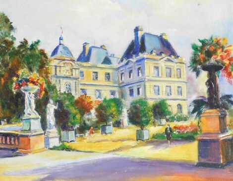 Normac (French late 20thC). Jardin du Luxembourg, oil on panel, signed and titled, 26.5cm x 34cm.