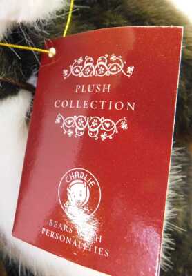 A Charlie Bears Yang Panda, with key on a cord necklace, 32cm high. - 2