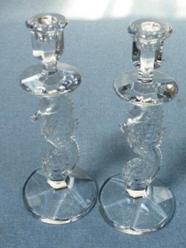 A pair of Waterford crystal candlesticks