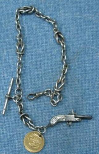 A silver Albert chain