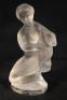A Lalique figure of a naked girl holding a deer