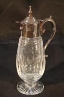 An Edinburgh crystal silver plated claret jug