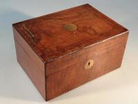 A Victorian inlaid walnut jewellery box