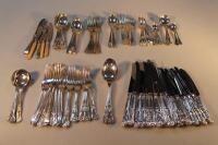 A quantity of silver plated flat ware and cutlery.