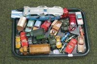 Various Dinky and Matchbox play worn cars