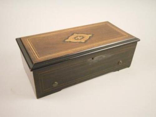 A late 19thC-early 20thC Swiss musical box