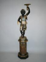 A 19thC Venetian Blackamoor polychrome female figure