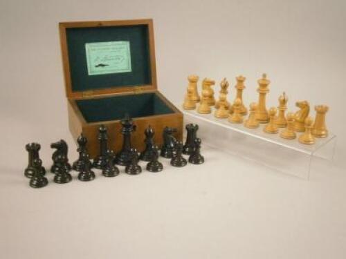 A 19thC Staunton chess set made by Jaques & Son of London