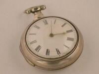 A Silver pair cased pocket watch