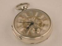 A 19thC silver verge pocket watch