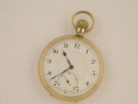 A 9ct gold cased open face pocket watch