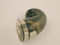 A Victorian Masonic horn snuff mull