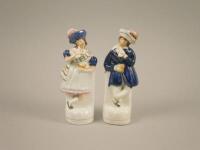 A pair of 19thC Staffordshire flat back figures