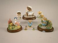 Eight composition and cast metal Border Fine Arts Studio Beatrix Potter figures