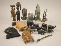 Tribal Art. A collection of African and other carvings