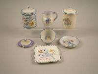 Six small items of Poole pottery